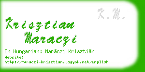 krisztian maraczi business card