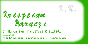 krisztian maraczi business card